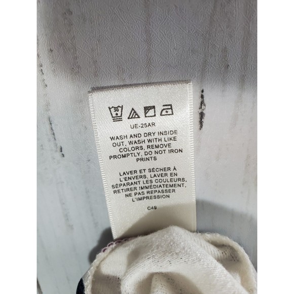 Women’s VAN HEUSEN White Polka Dot Long Sleeve Blouse Size Med NEW - Picture 5 of 7